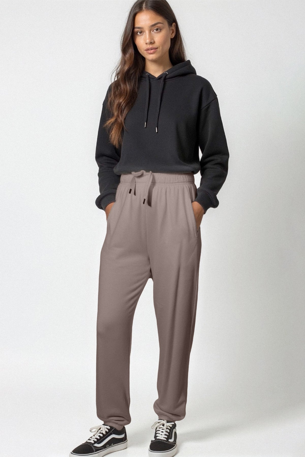 Sundry Softest Fleece Jogger in Latte