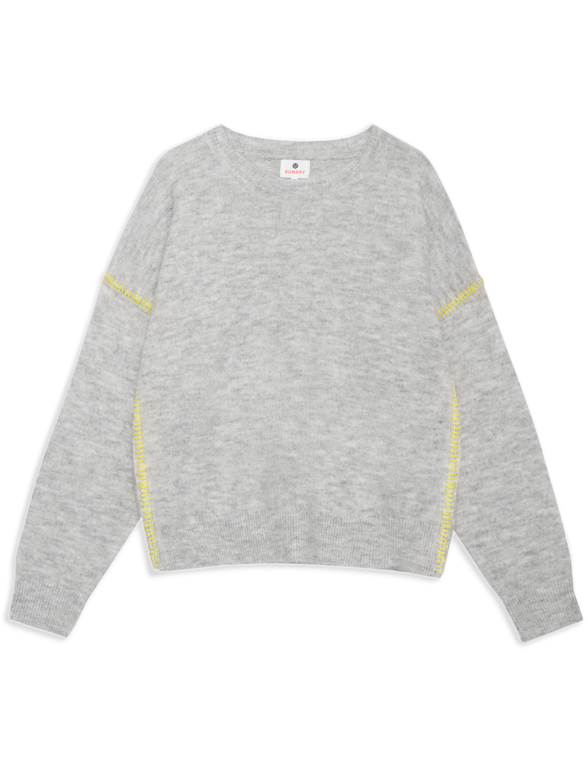 Sundry Oversized Sweater in Moonstone/Lime