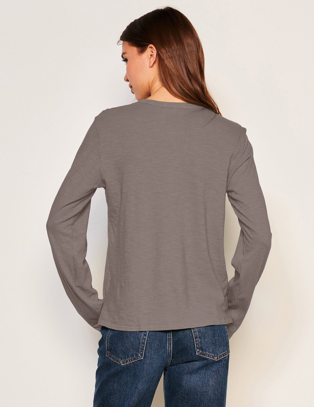 Sundry Long Sleeve Crew in Fern