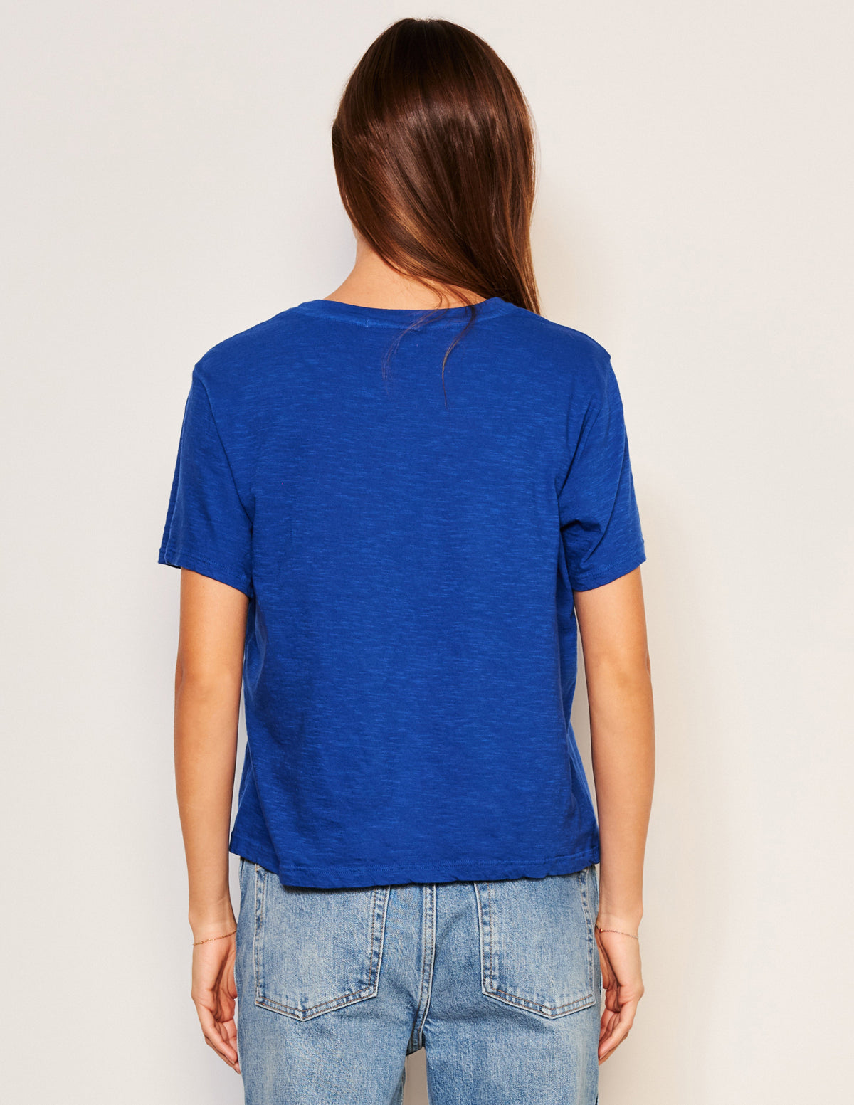 Sundry Crew Neck Tee in Symphony-back view