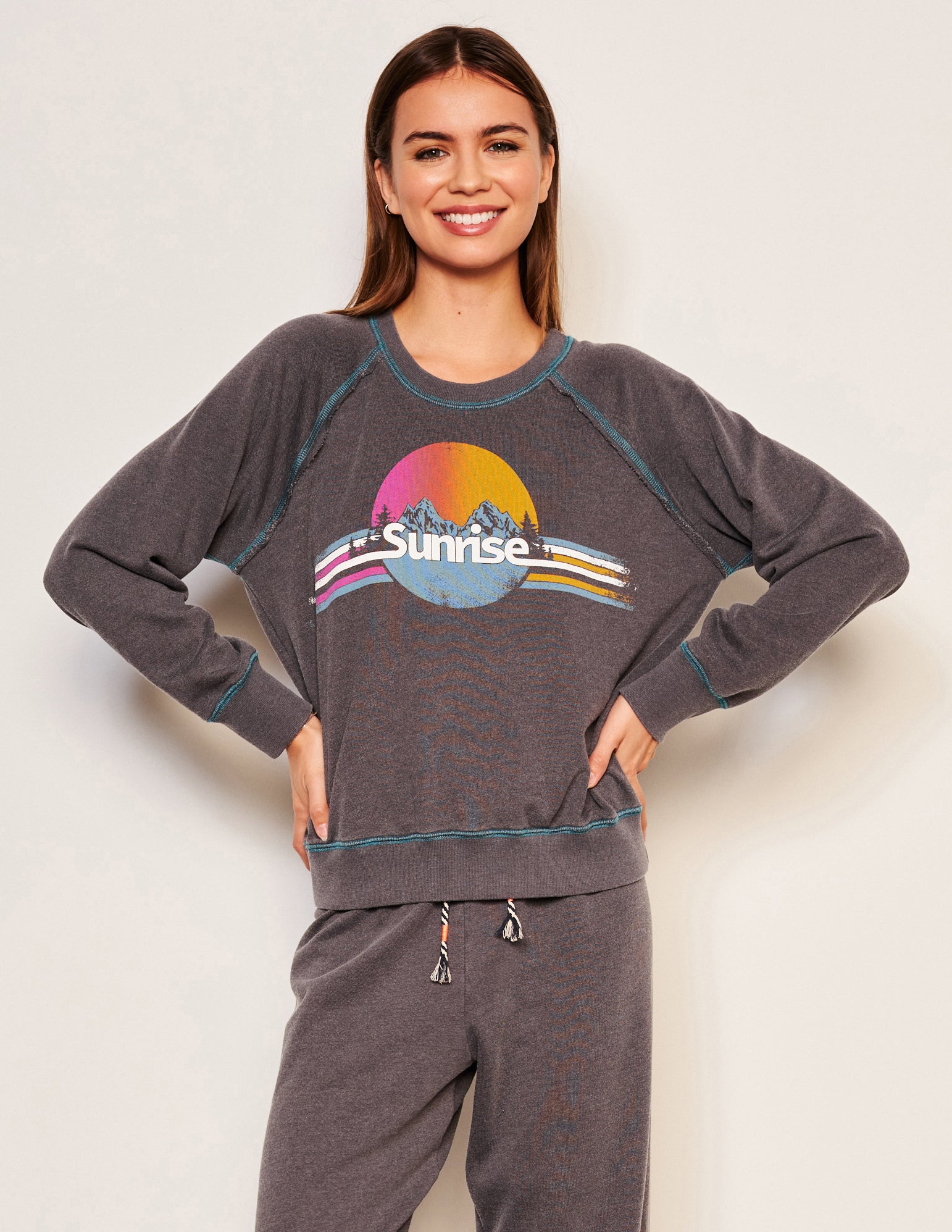 Sundry Stitched Raglan good Sweatshirt