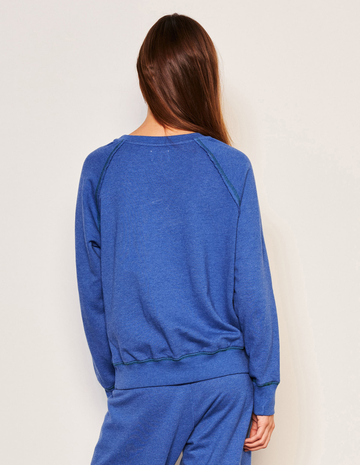Sundry Ski Day Raglan Sweatshirt in Symphony-back view