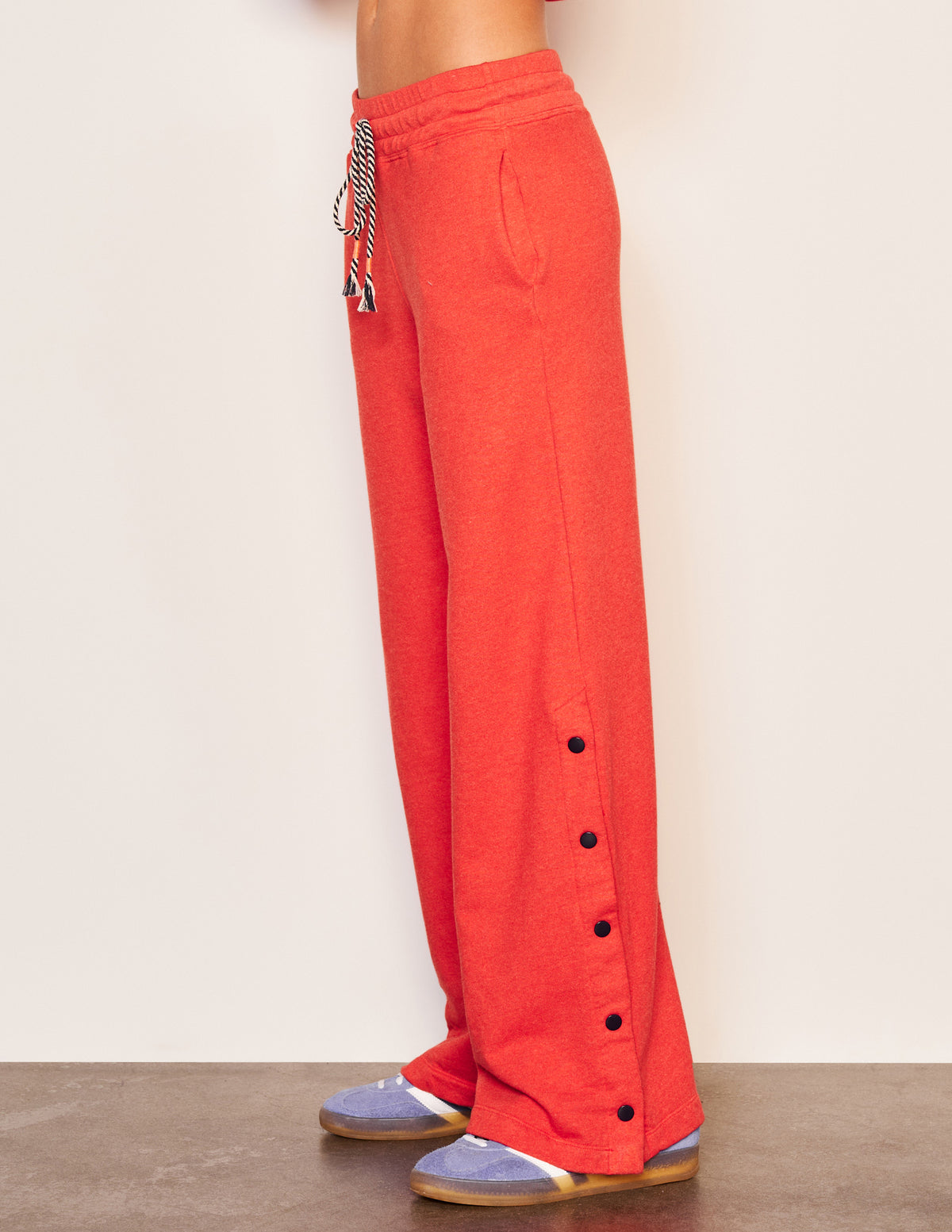 Sundry Snap Lounge Pant in Flare Red-side view
