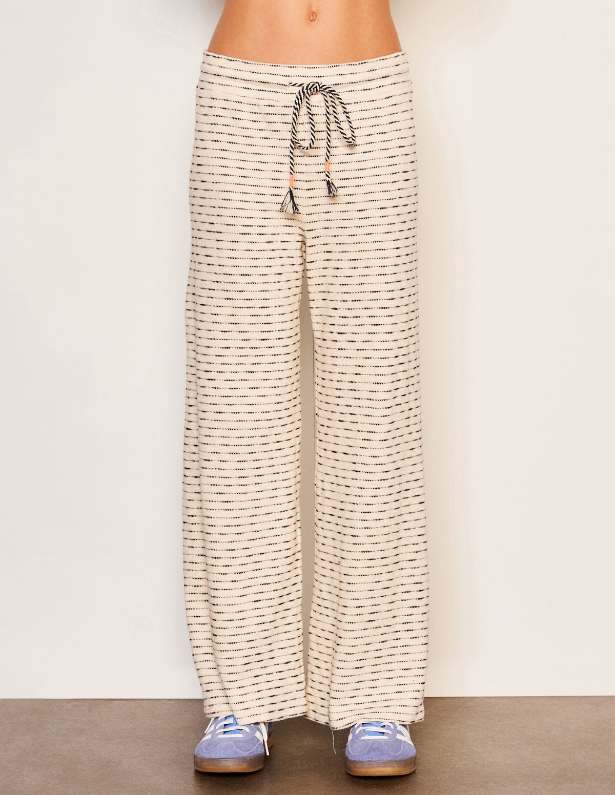 Sundry Lounge Wide Leg Pant in Oyster-front view