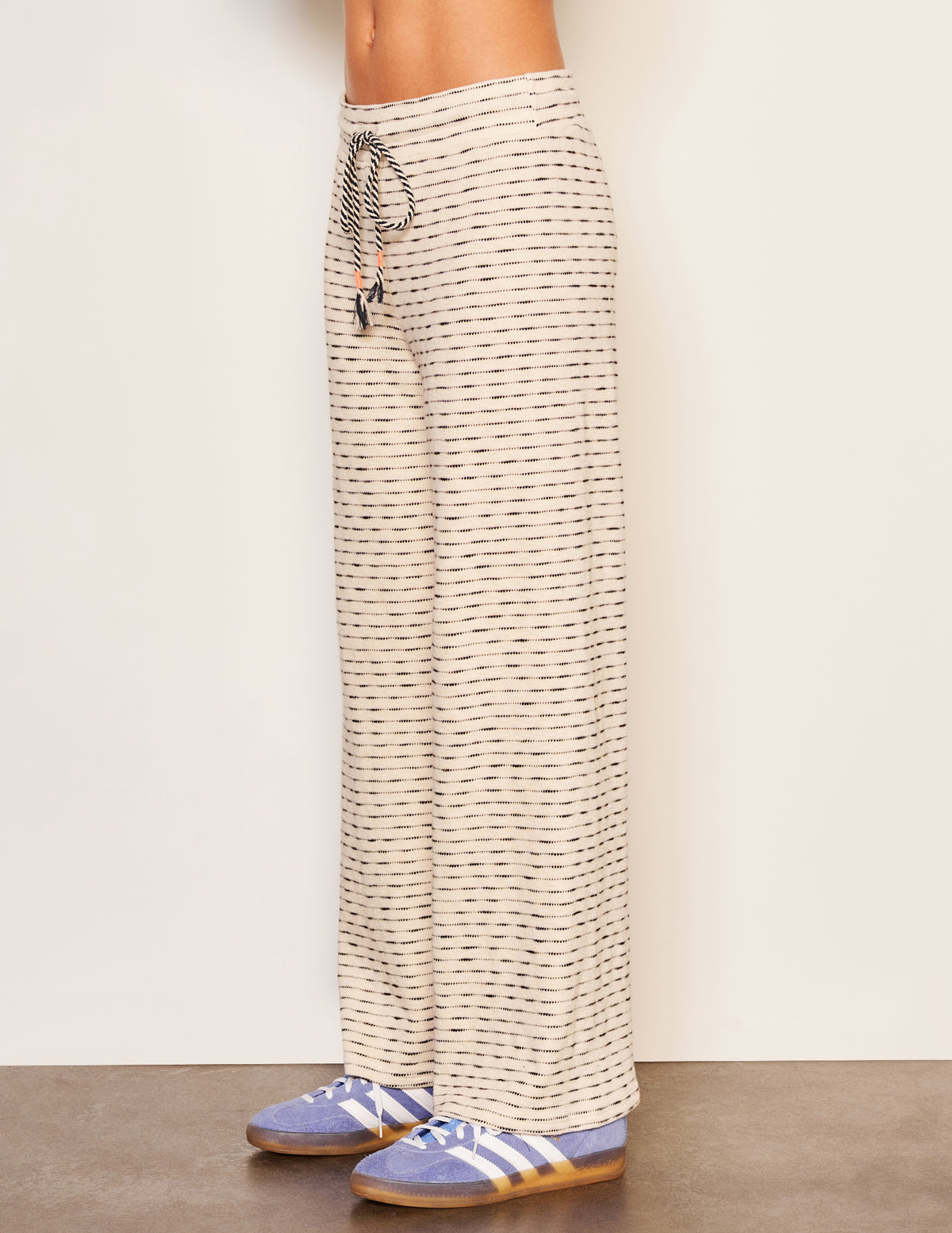 Sundry Lounge Wide Leg Pant in Oyster-side view