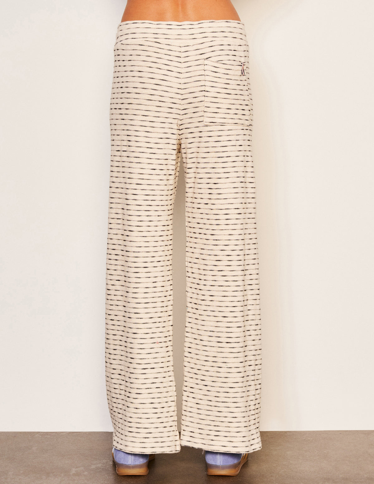 Sundry Lounge Wide Leg Pant in Oyster-back view