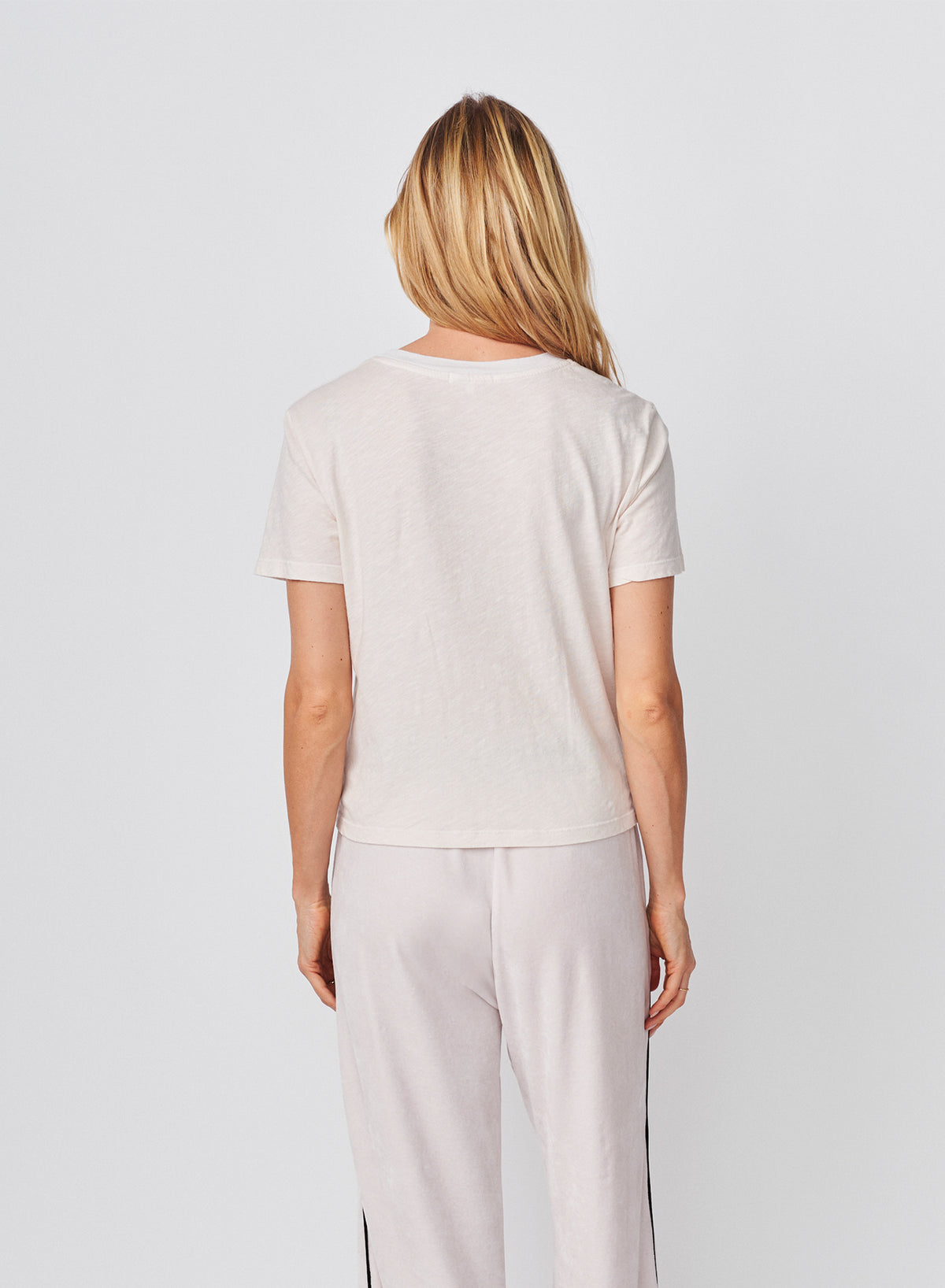 Sundry Excusez Moi Boxy Crew Tee in Oyster