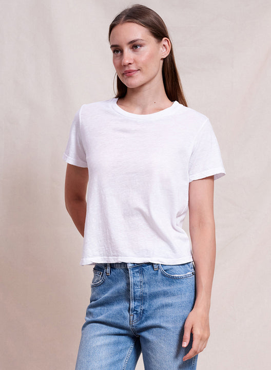 Sundry Crew Neck Tee in Optic White