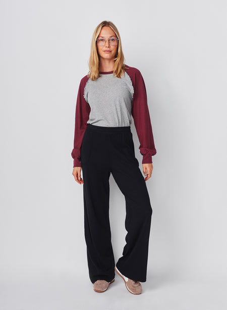 Sundry Lounge Flare Pant in Deep Navy