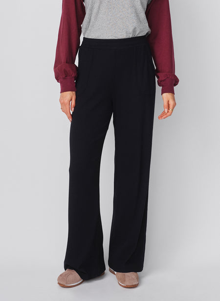 Sundry Lounge Flare Pant in Deep Navy