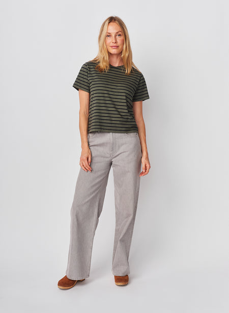 Sundry Short Sleeve Boxy Crew Tee in Signature Green