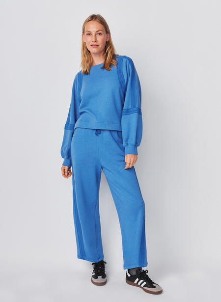 Sundry Raw Seamed Sweatshirt in Blue Ice