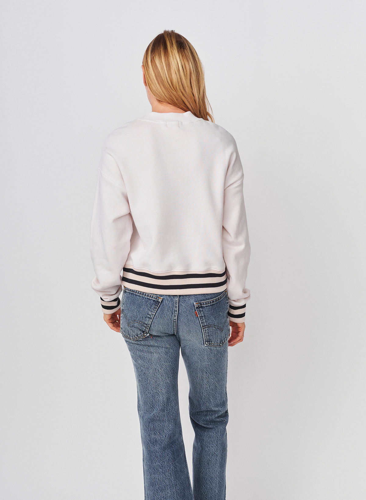 Sundry Vintage Ivy League Athletic Sweatshirt in Oyster