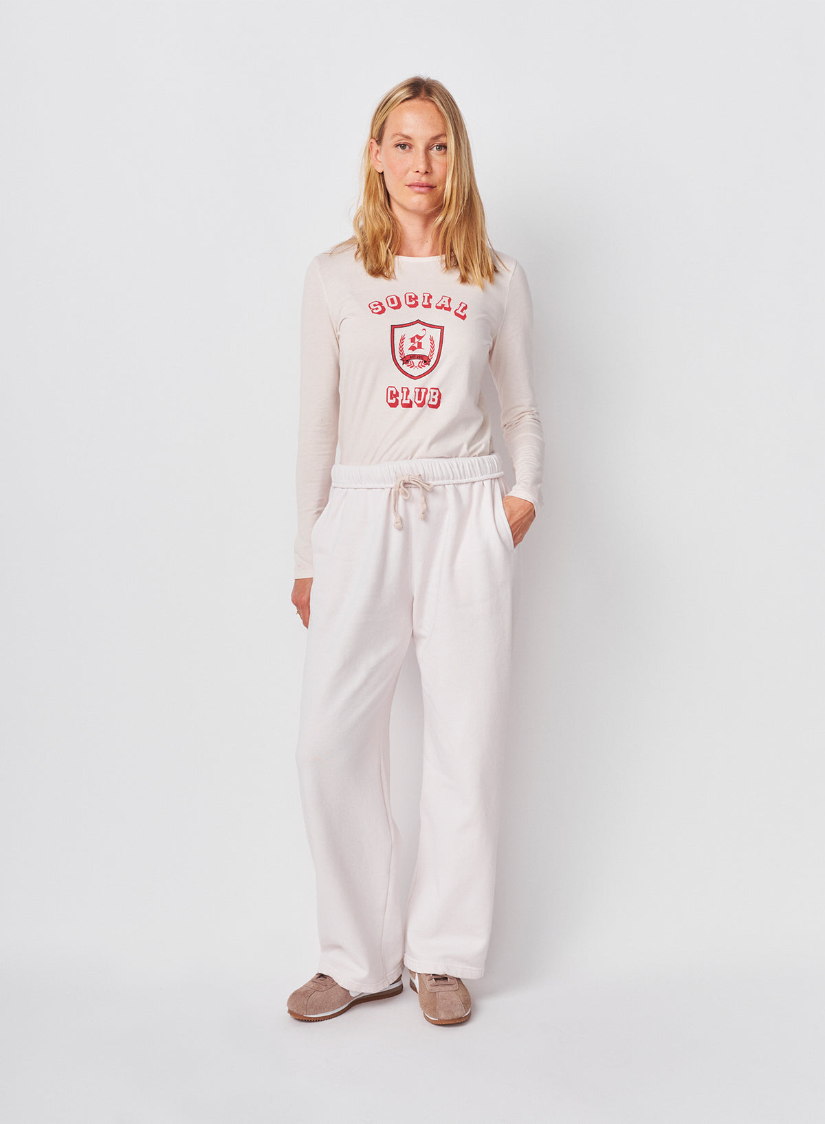 Sundry Straight Pant in Oyster