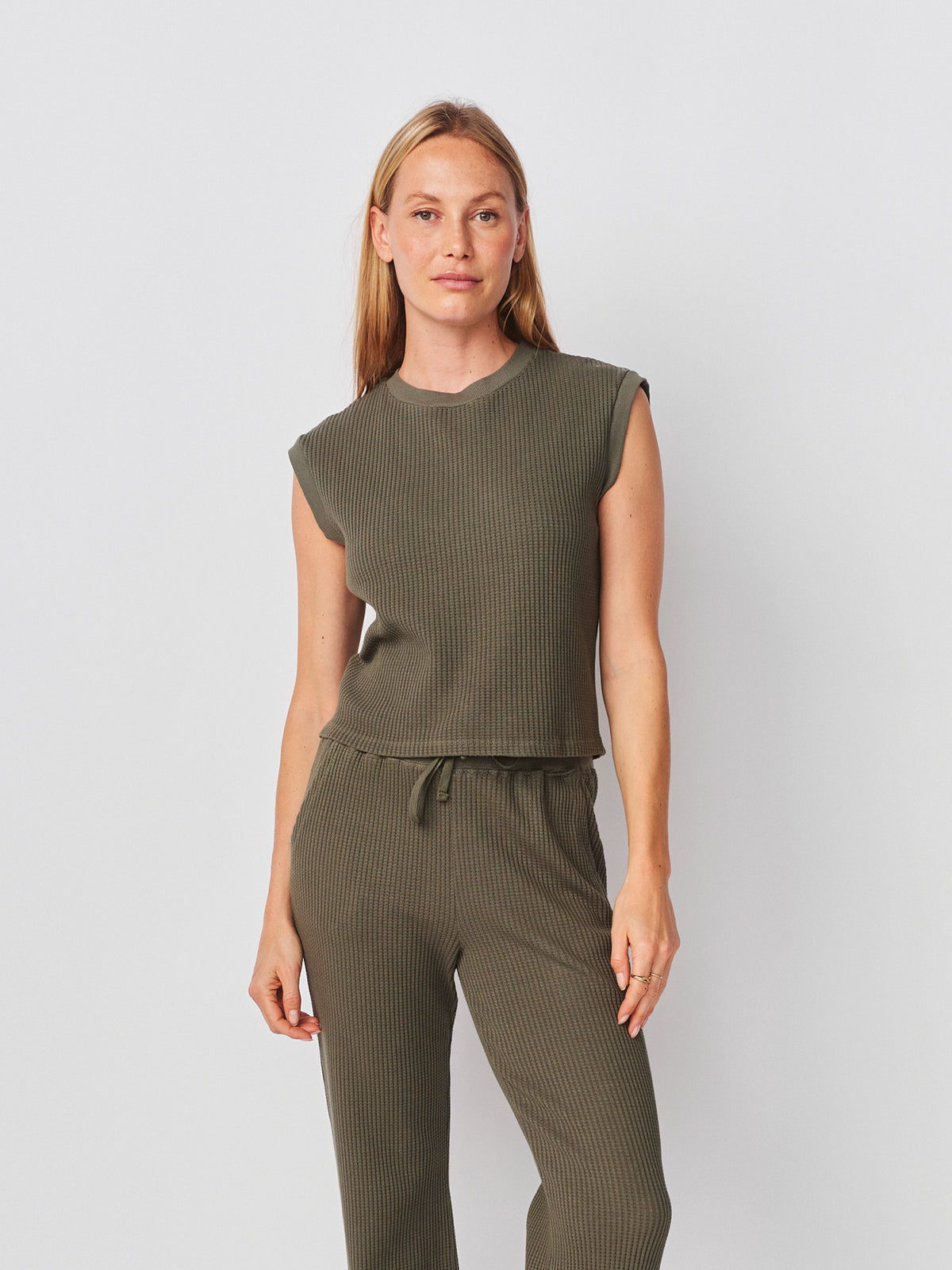 Seindry Sundry Cropped Muscle Tank in Signature Green