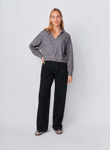 Sundry Stars Popover Polo in Steel