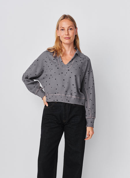 Sundry Stars Popover Polo in Steel
