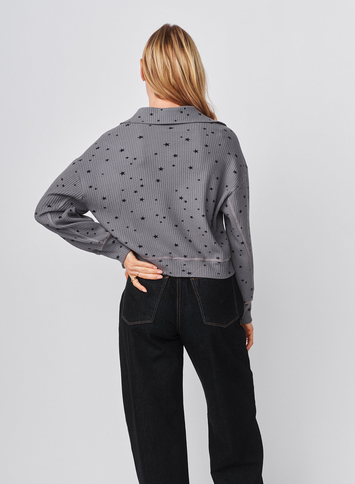 Sundry Stars Popover Polo in Steel