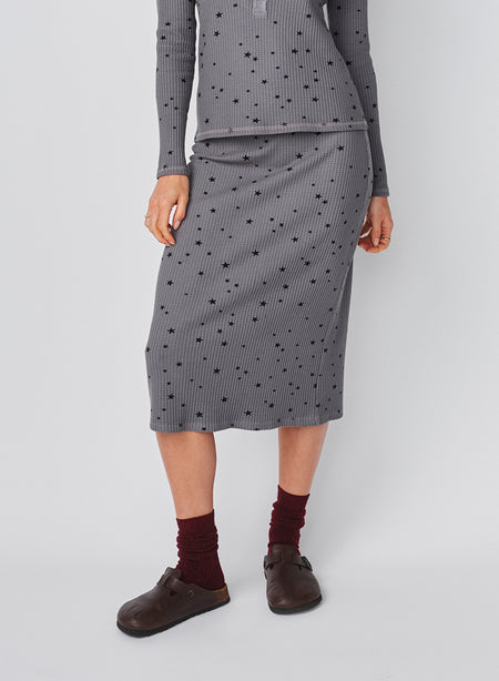 Sundry Stars Pencil Skirt in Steel