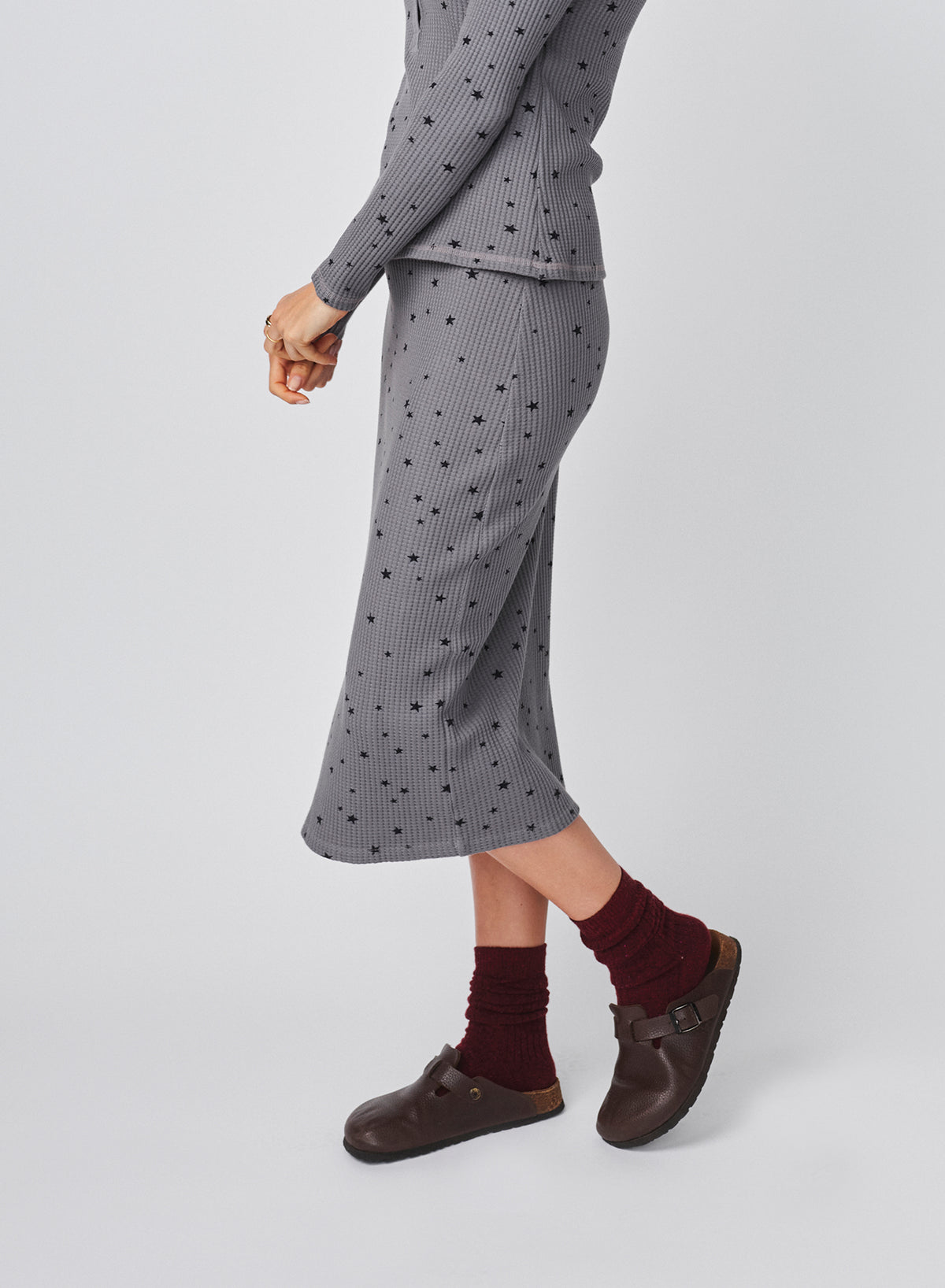 Sundry Stars Pencil Skirt in Steel