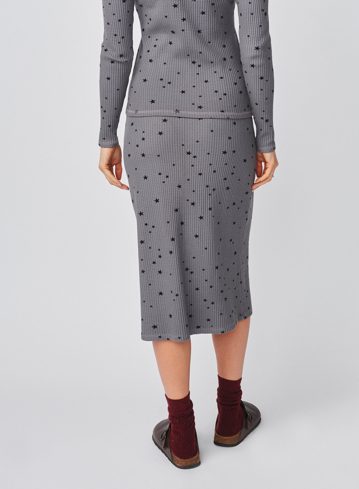 Sundry Stars Pencil Skirt in Steel