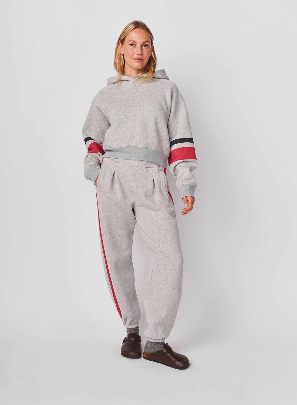 Sundry Academy Trouser Sweatpant in Heather Grey