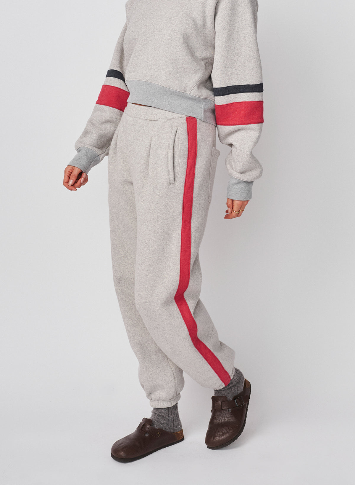 Sundry Academy Trouser Sweatpant in Heather Grey
