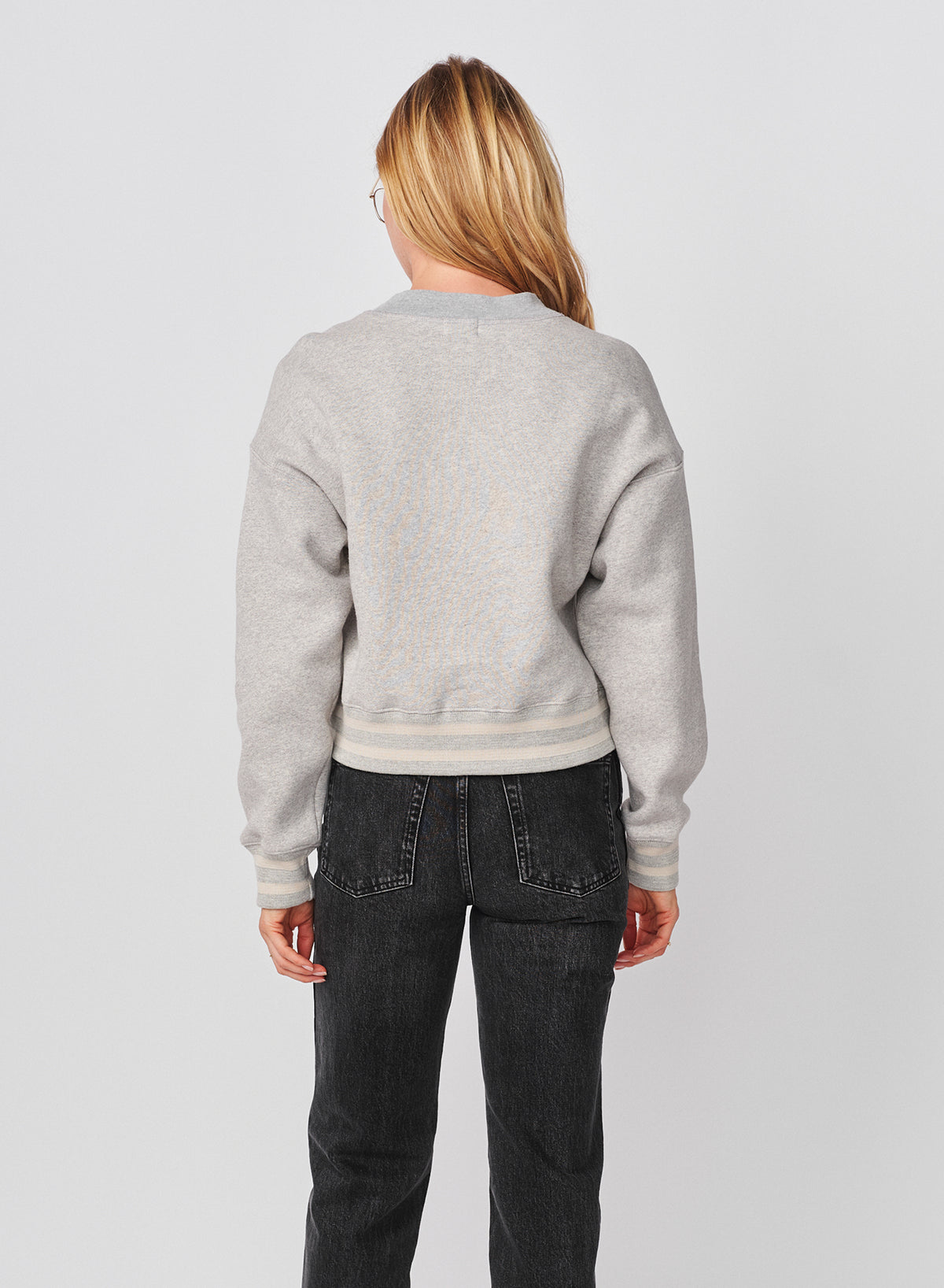 Sundry Vintage Ivy League Athletic Sweatshirt in Heather Grey