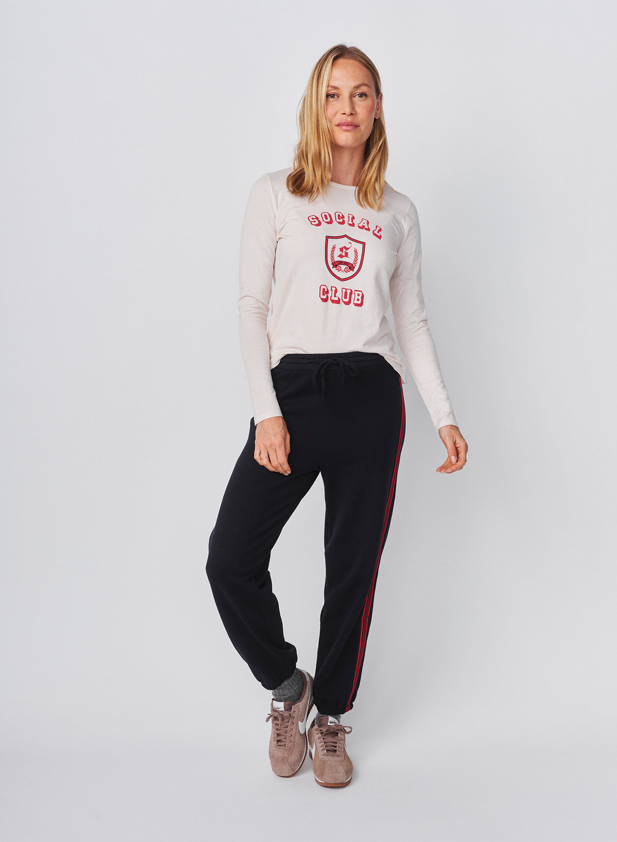 Sundry Sweatpant with Side Stripe in Deep Navy