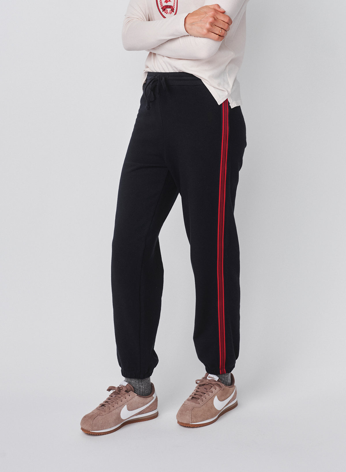 Sundry Sweatpant with Side Stripe in Deep Navy