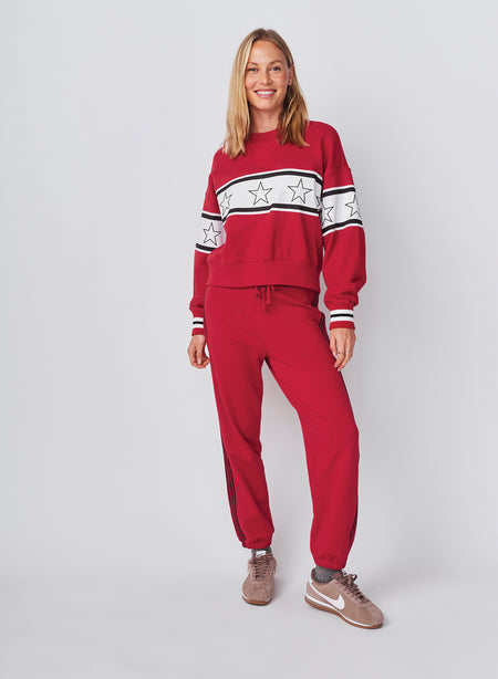 Sundry Stars Oversized Popover in Vintage Red