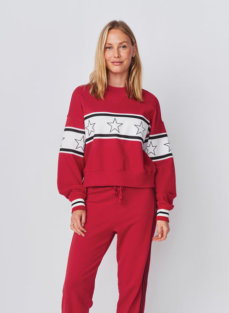 Sundry Stars Oversized Popover in Vintage Red