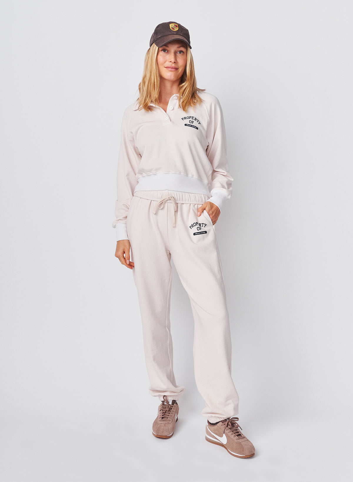 Sundry French Academy Athletic Sweatpant in Oyster