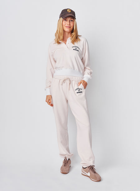 Sundry French Academy Athletic Sweatpant in Oyster