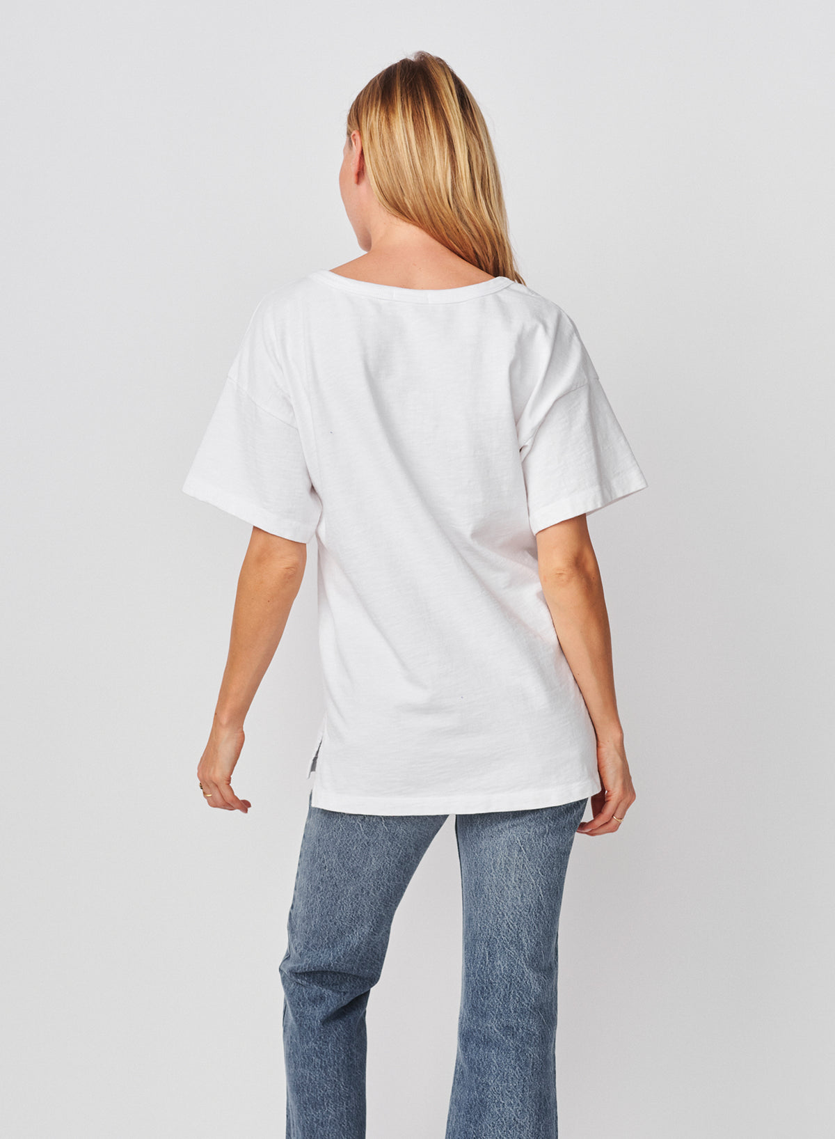 Sundry Je T'aime Athletic Tee in Optic White