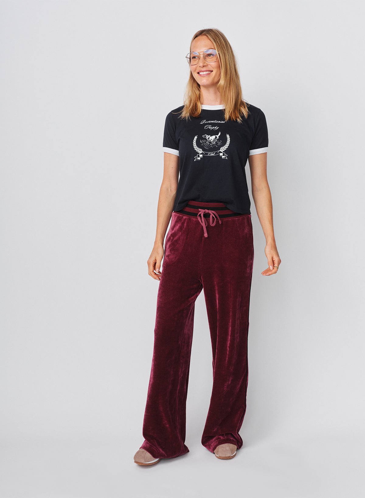 Sundry Track Pant in Mulled Wine