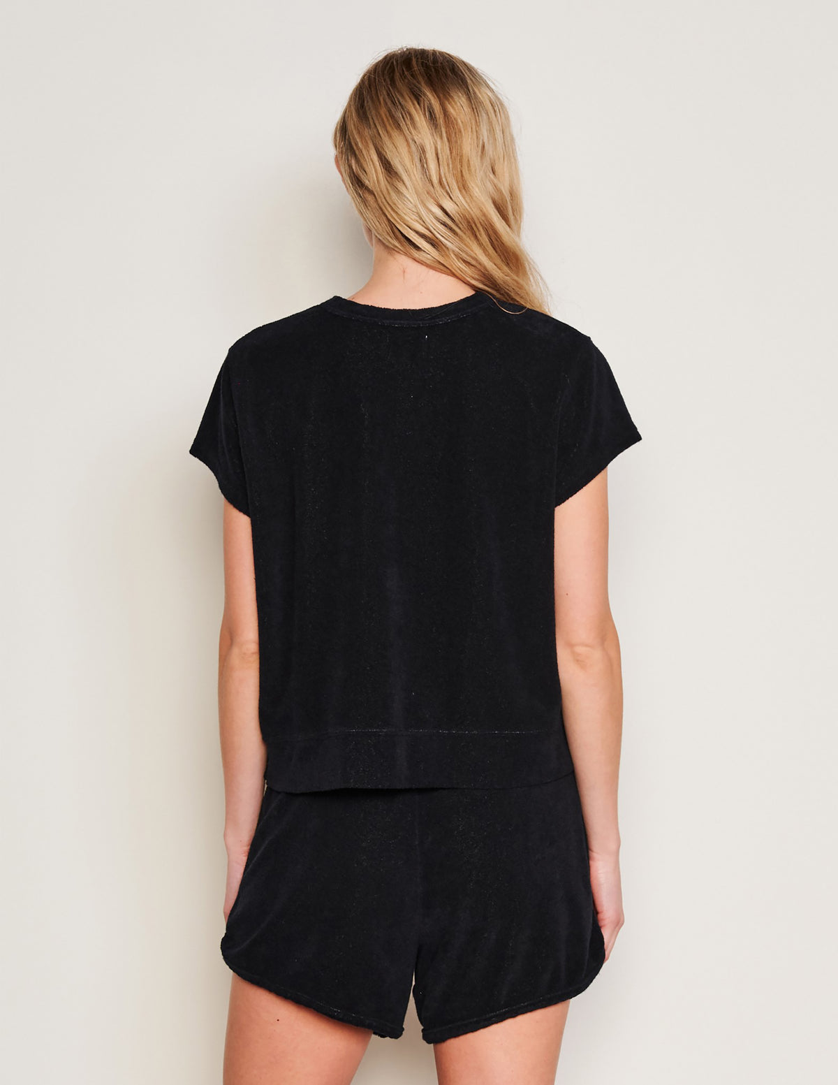Sundry Courtside Pullover in Black-back view