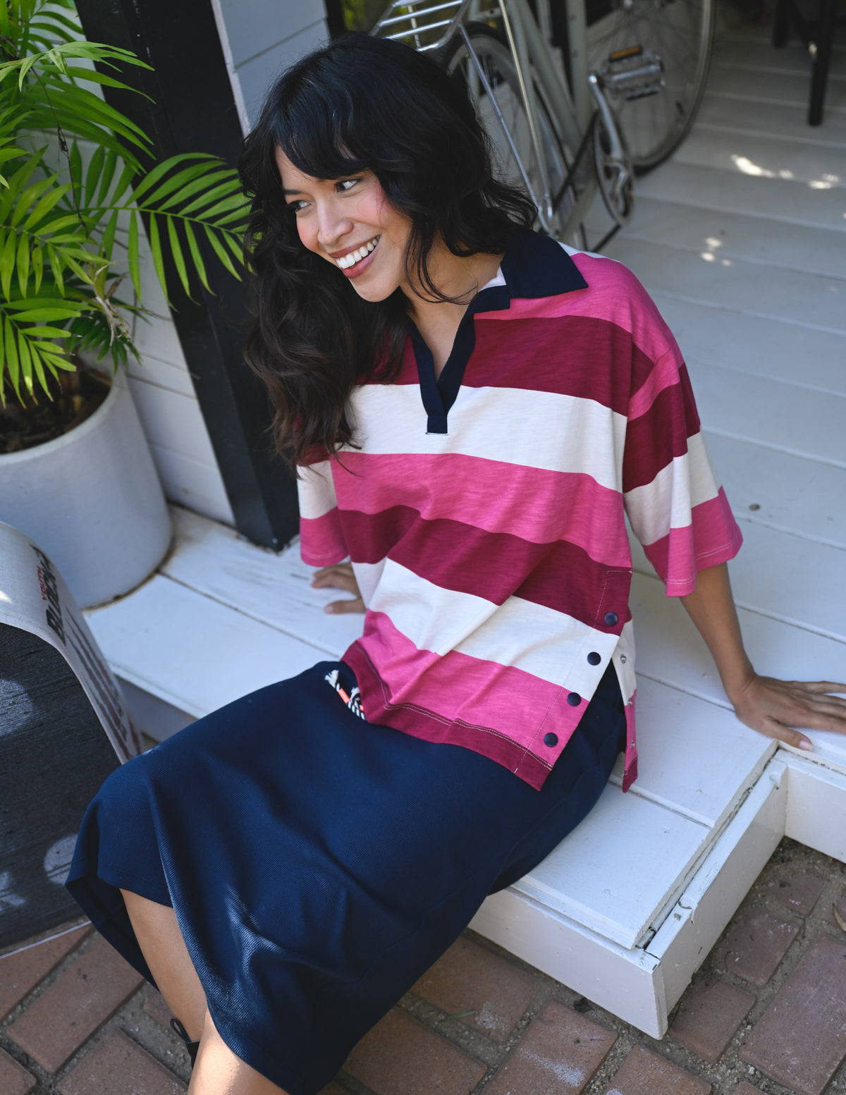 Sundry Skirt in Deep Navy