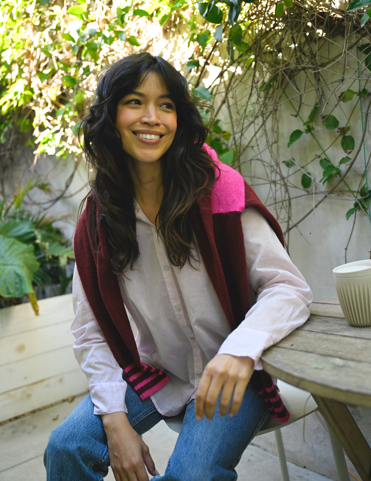 Sundry Desert Oversized Destinations Shirt in Ballerina Pink