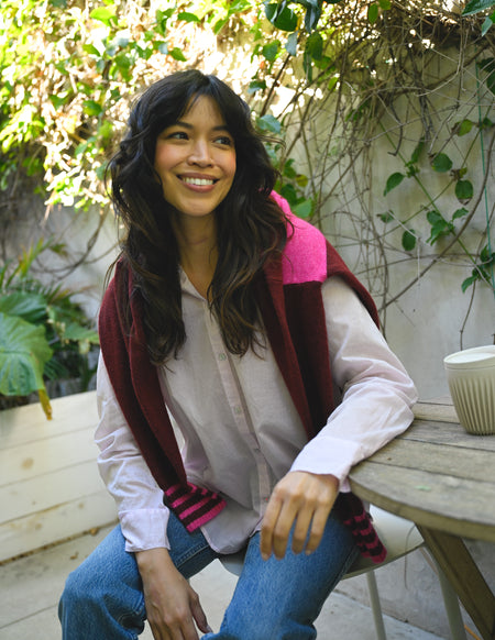 Sundry Desert Oversized Destinations Shirt in Ballerina Pink