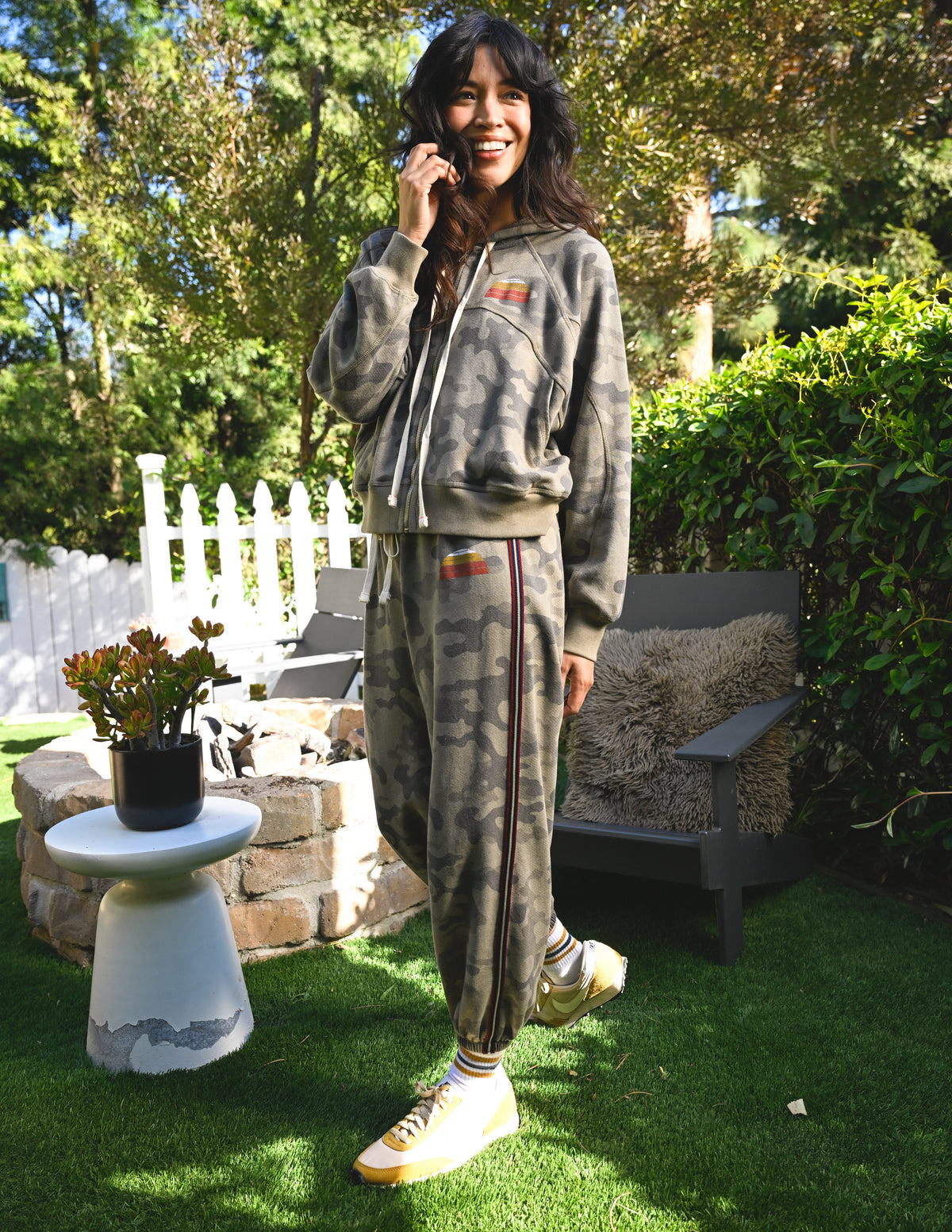 Sundry Golden Hour Horizon Hoodie &amp; Golden Hour Sweatpant in Fern