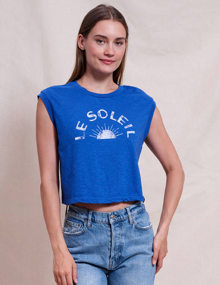 Sundry Le Soleil Muscle Tank in Ocean