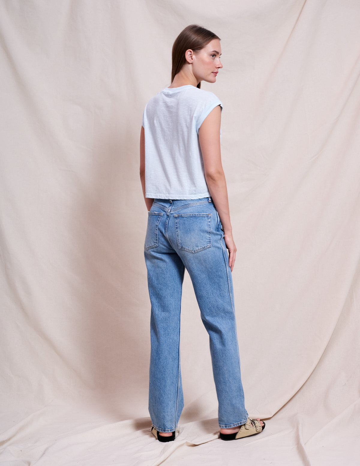 Sundry Muscle Tank in Icicle