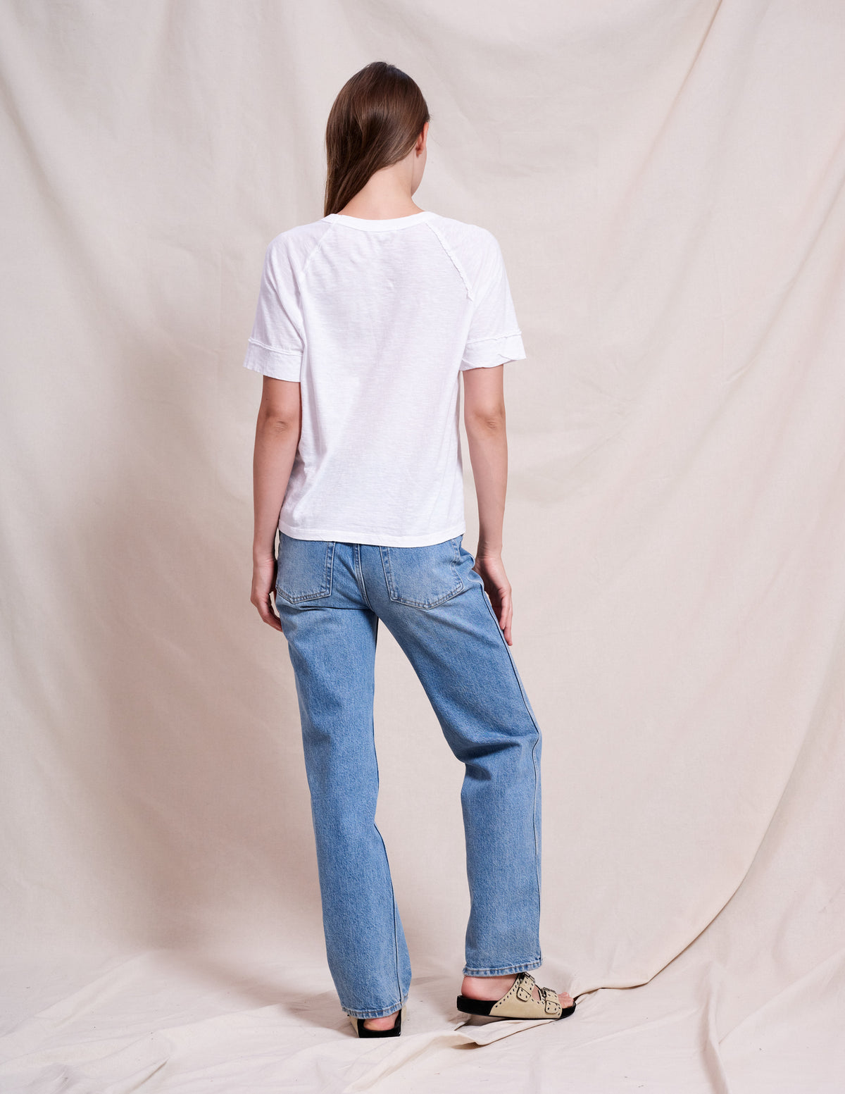 Sundry Boyfriend Tee in Optic White
