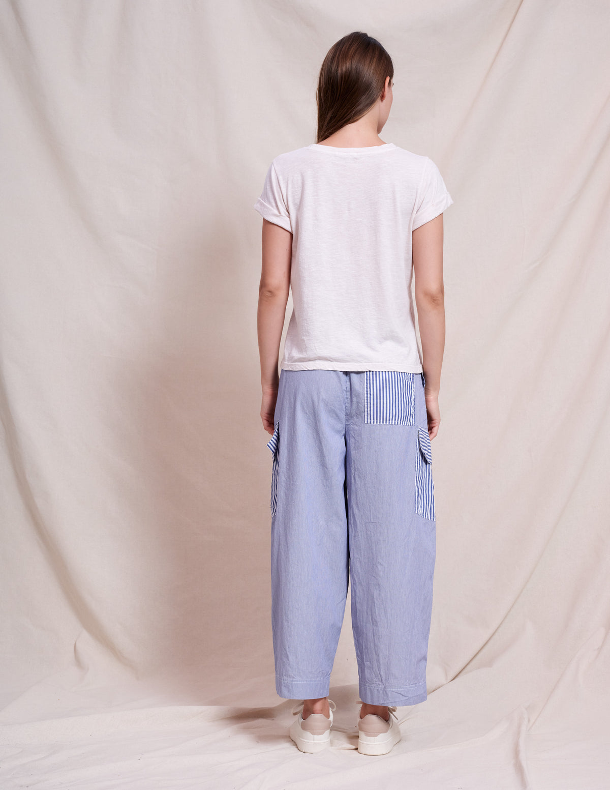 Sundry La Cote Rolled Sleeve Tee in Oyster