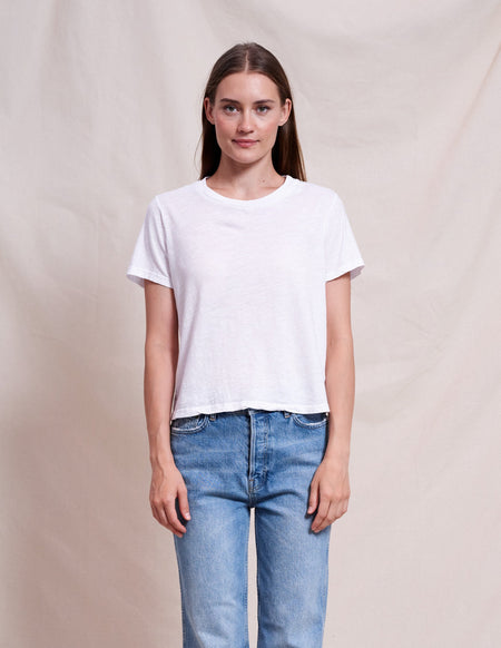 Sundry Crew Neck Tee in Optic White