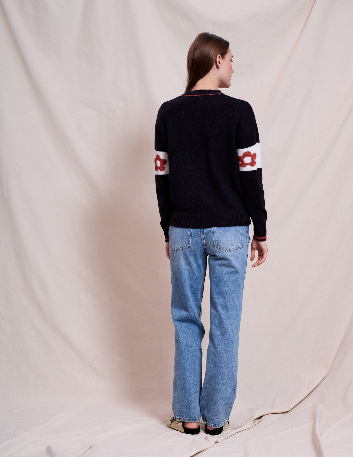 Sundry La Fleur Intarsia in Deep Navy