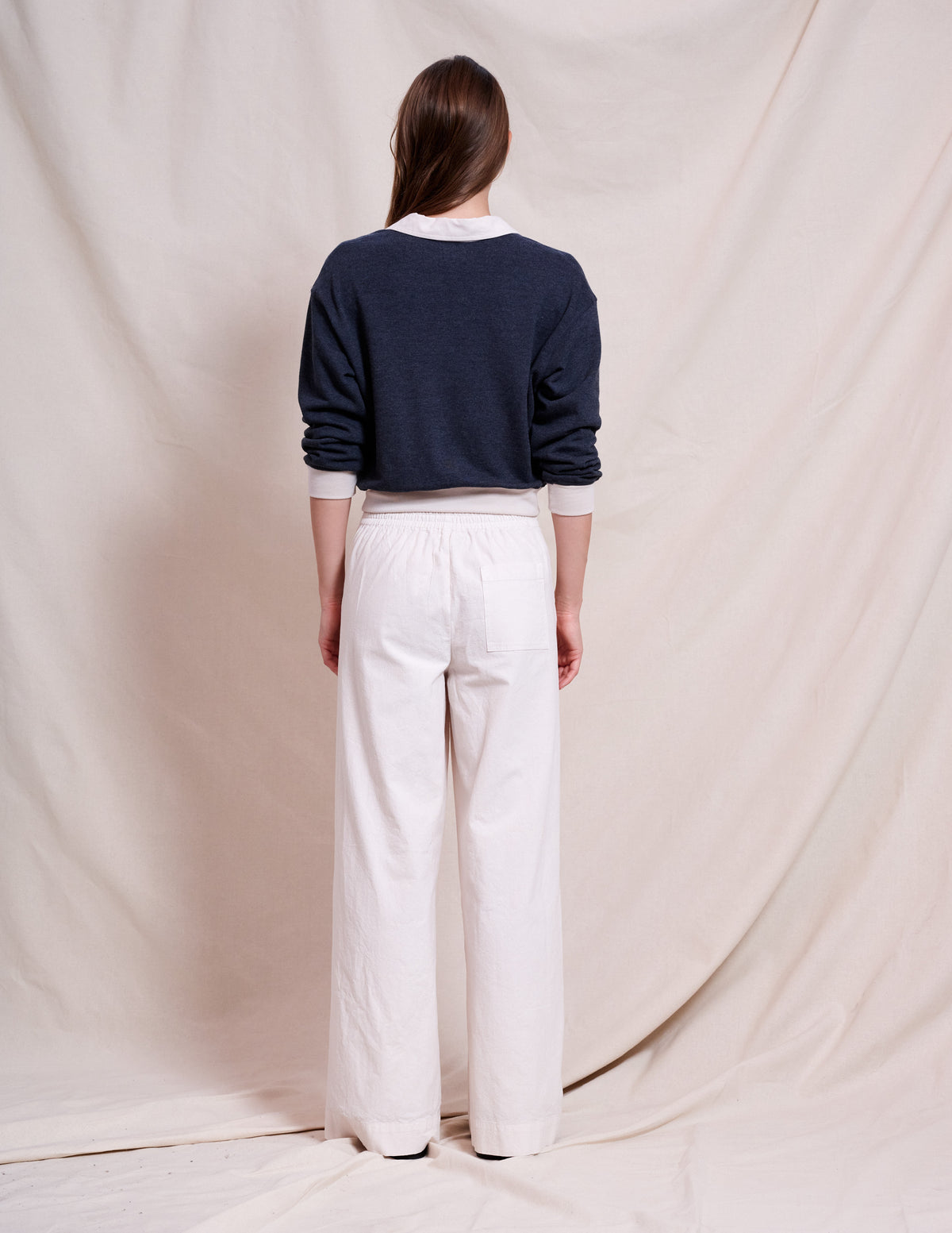 Sundry Polo Sweatshirt in Deep Navy