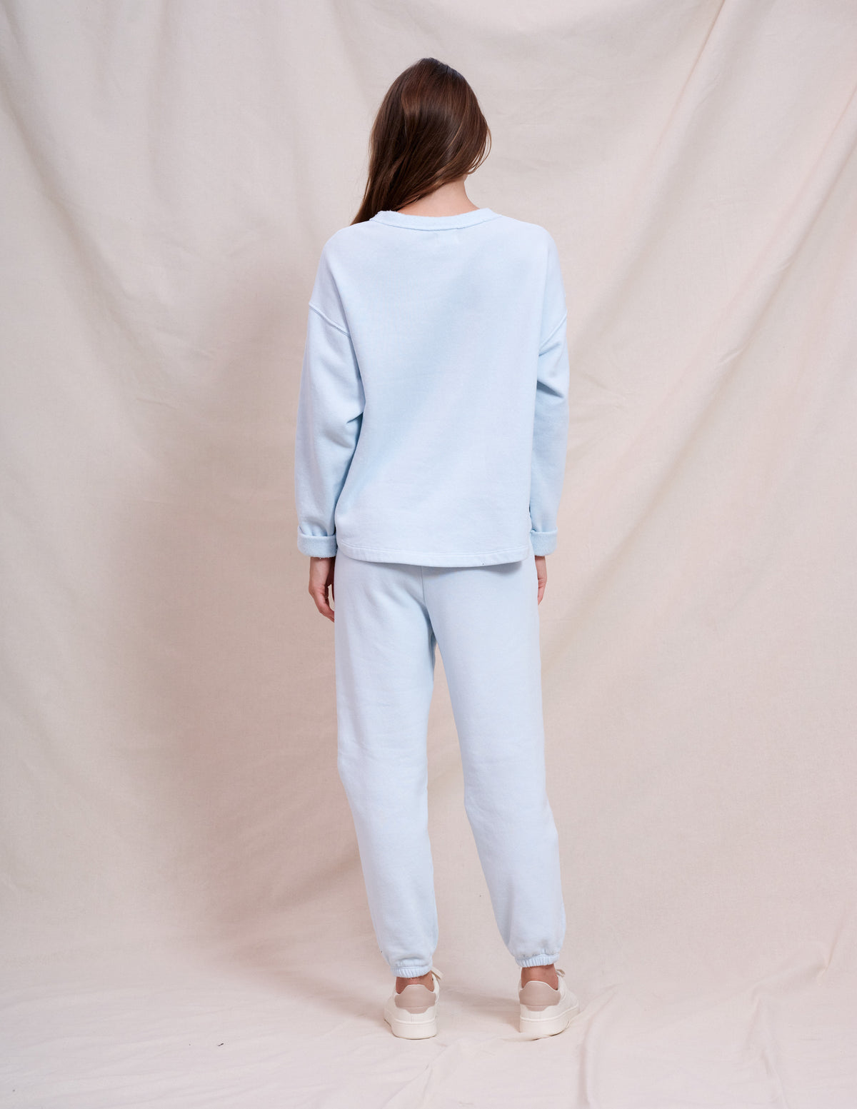 Sundry Rolled Sleeve Pullover in Icicle &amp; Jogger Set in Icicle