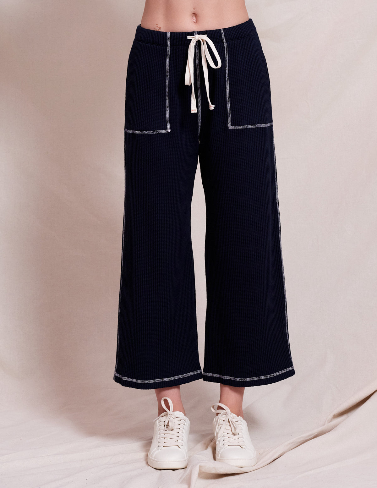 Sundry Contrast Stitch Pant in Deep Navy